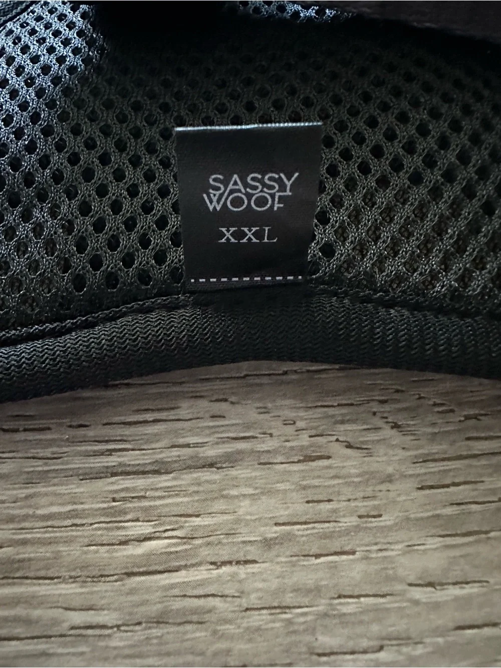 Sassy Woof Black Plaid No-Pull Dog Harness size XXL